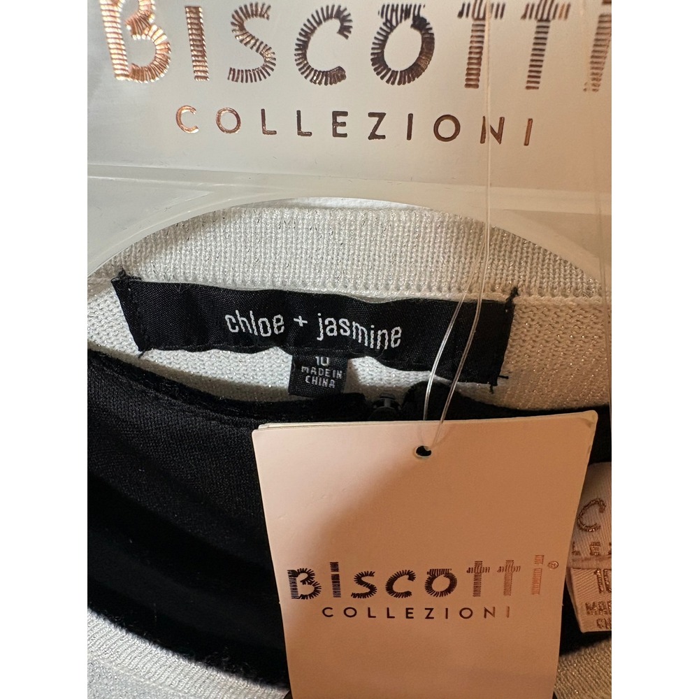 Biscotti Collezioni Girls Dress Set 10 Silver Cardigan Black Tulle Polka Dot - Picture 4 of 9